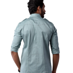 Comfy Turquoise Blue Hunting Style Shirt Men Outdoor Comfort - Vibrant Menswear | Jaipurio